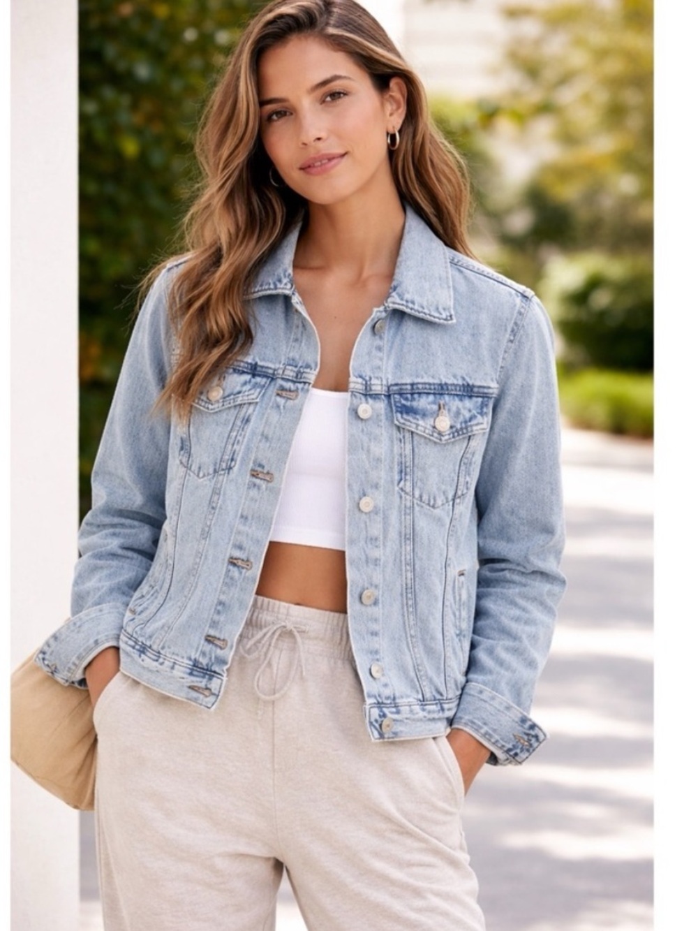 Gap Denim Icon Jacket Light Wash size Large